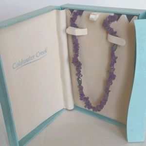 Coldwater Creek Amethyst and Hematite Necklace